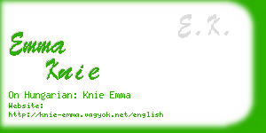 emma knie business card